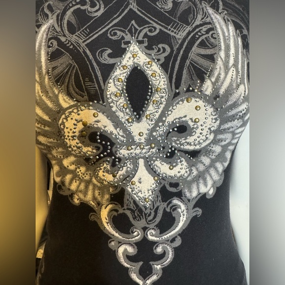 ROCK & ROSE embellished T-shirt small - Picture 3 of 5